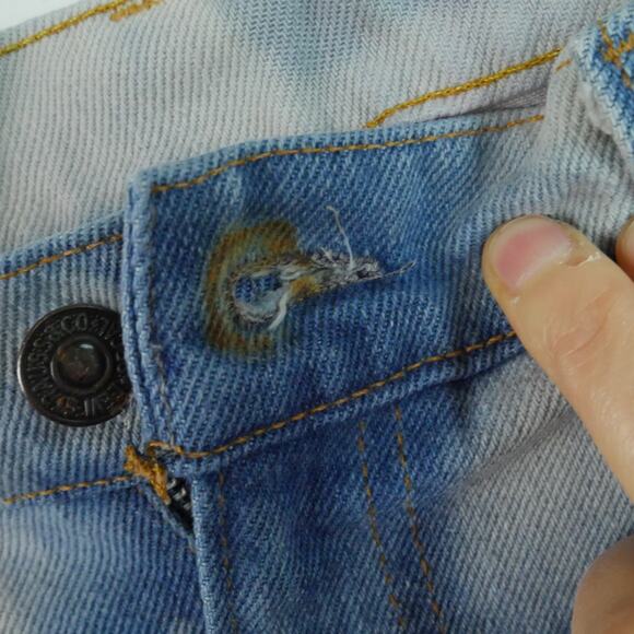 Vintage Levis Orange Tab Bootcut Jeans 37" x 30" Tie Dye Hippy Western Patriotic - Picture 6 of 15